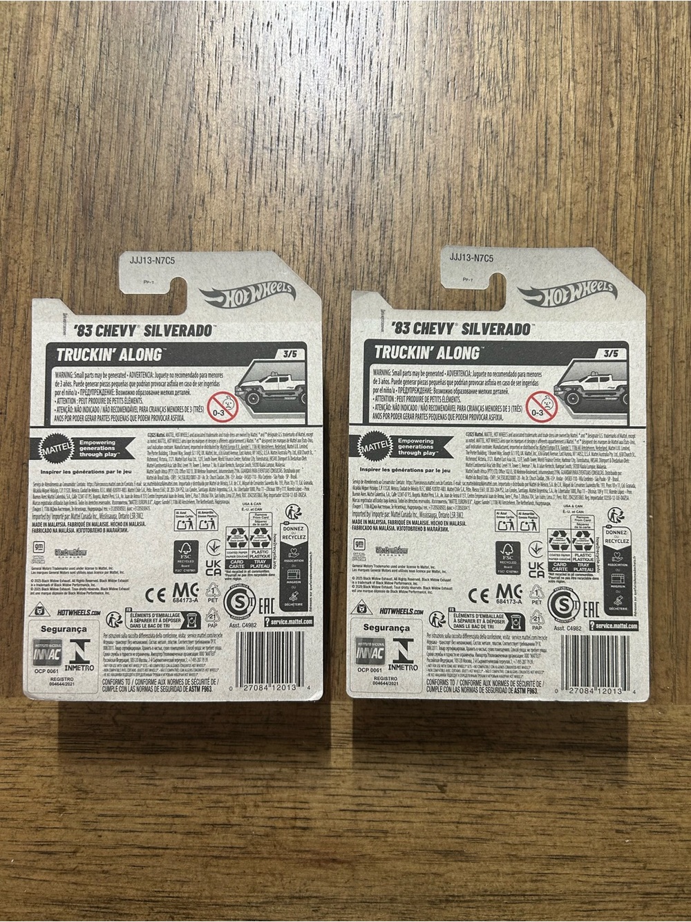 Hot Wheels '83 Chevy Silverado Black Widow Graphic Toy Car - set of 2 - Picture 2 of 2